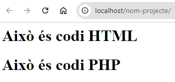 XAMPP browser HTML PHP